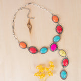NEW ARRIVAL Multi color stone Y shaped necklace