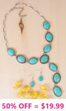 NEW ARRIVAL Turquoise stone Y shaped necklace