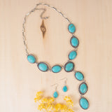 NEW ARRIVAL Turquoise stone Y shaped necklace