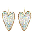 Iridescent Shimmer Heart Earrings