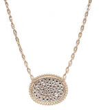 Bling Oval Pendant necklace (earrings sold separate)