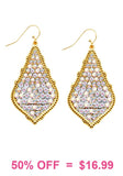 Gold & Bling Moroccan shaped earrings