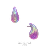 Iridescent  Lavender Trendy teardrop earrings