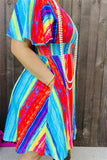 Colorful Striped Dress