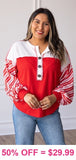 M, L, XL, 2X,3X Candy Cane striped long sleeve top