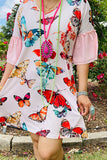 Beautiful Butterfly Print Dress