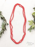 Red Crystal 60" Layering Necklace