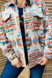 2X/3X : Tribal button up Shacket