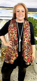 Red & Tan Leopard Vest