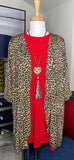 Cheetah Drape Cardigan