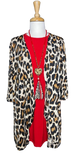 PLUS SIZE (3X) Leopard Drape Cardigan