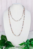 *Lavender & Grey Tones Crystal 60" Necklace*