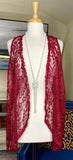 Maroon Lace Vest