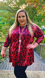 Pink Snake Flutter Tunic