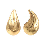 Gold Trendy Teardrop earrings)