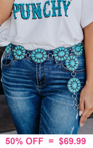 Turquoise Concho belt