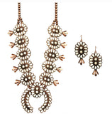 Copper and Cream Concho Squash Necklace Set