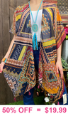 Boho sheer cover up shawl