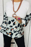 White & Grey Leopard long sleeve top