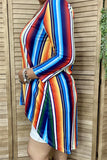 Colorful Serape high low tunic top