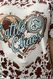 'Cattle & Chaos" cow print top