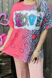 'LOVE' Pink & Leopard top