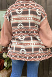 Coral Tribal Sherpa Coat