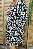 Black & Ivory leopard long sleeve dress