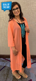 Neon Orange Sheer Duster