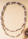 *Lavender & Grey Tones Crystal 60" Necklace*