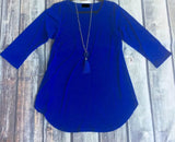 S/M :  Blue Scoop Tunic