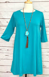 Small * Turquoise Flutter Tunic