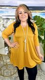 S- 3X : Mustard Polka Dot  Flutter Tunic