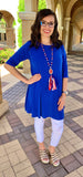 S/M :  Blue Flutter Tunic